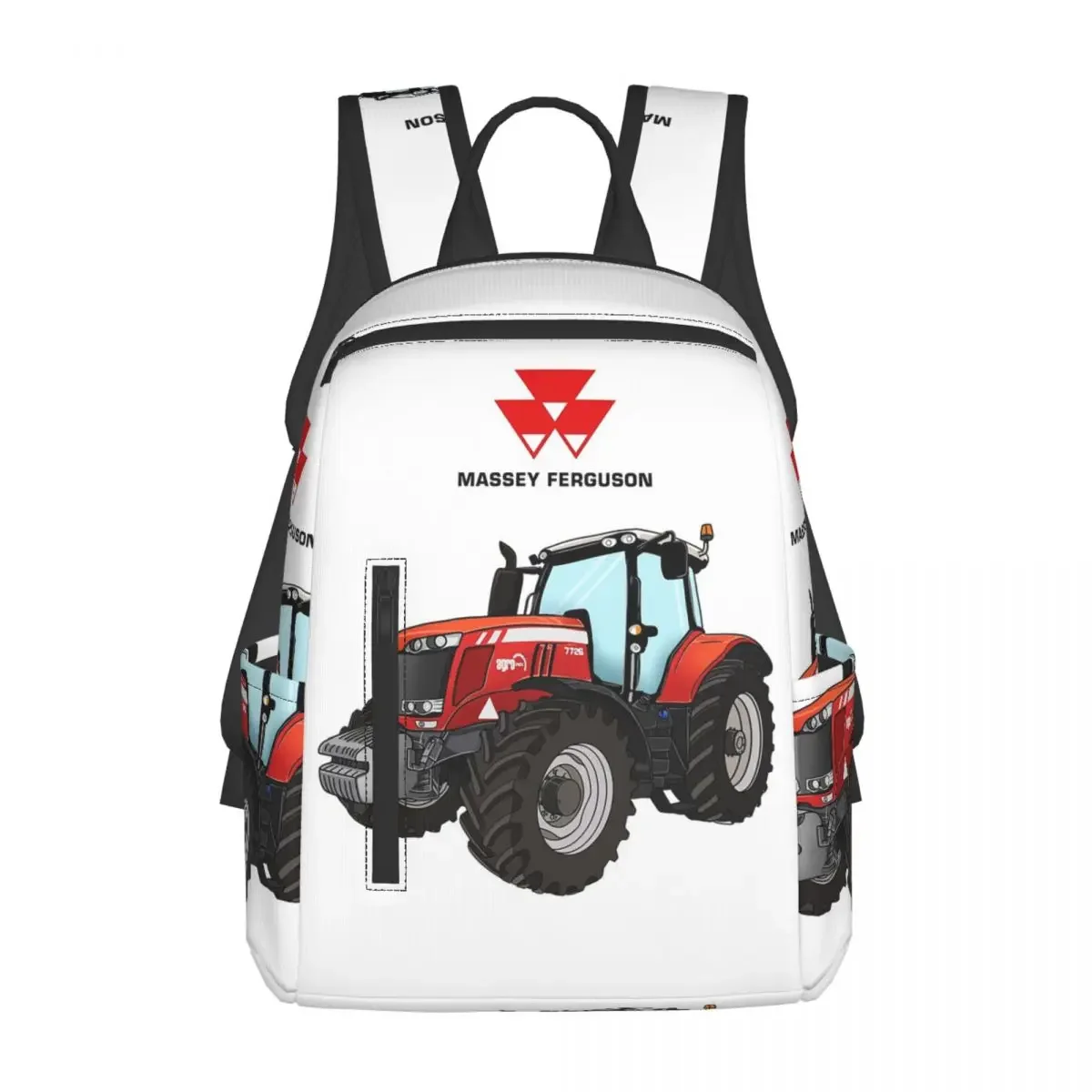 Massey Ferguson Tractor Red Tractor Backpack Daypack Boys Girls BookBag School Bag Shoulder Bags for Men Women