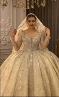 NS4958 2025 Newest Design Luxury Beading Ball Gown Wedding Dress For Brides Real Photos - Image 6
