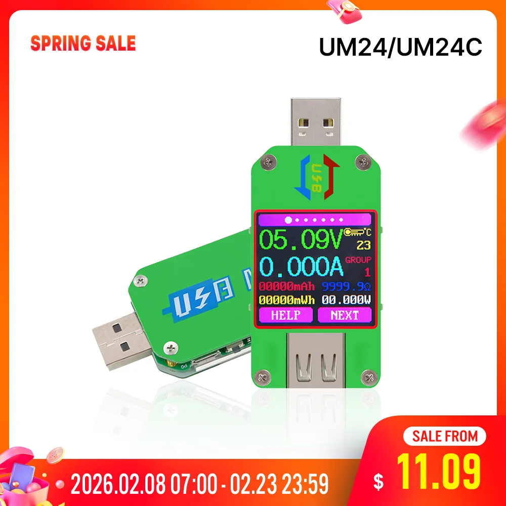 USB Multimeter UM24C LCD Test Device