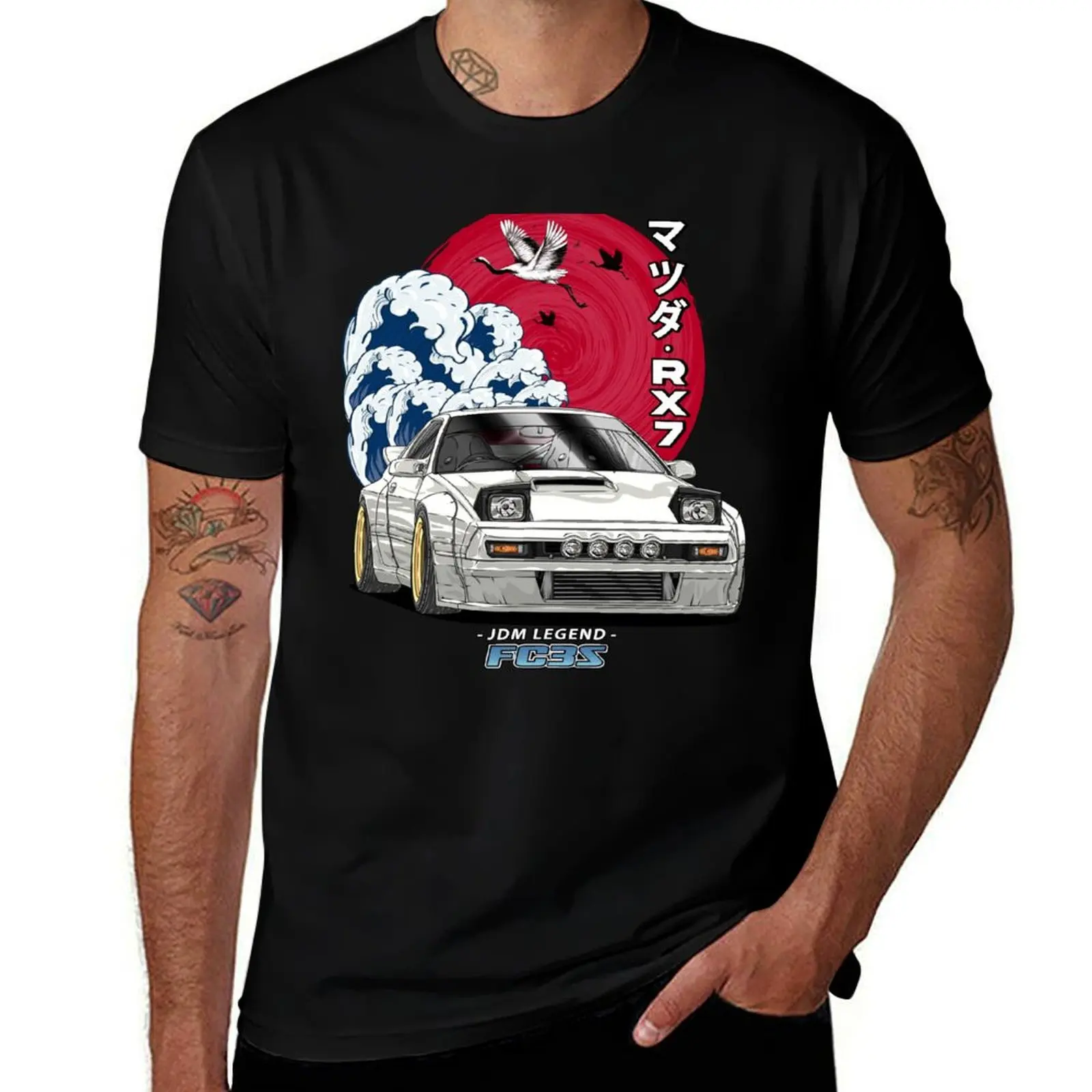 

Nippon JDM Mazda RX-7 Turbo II (FC3S) T-Shirt summer tops Funny t-shirt men clothings