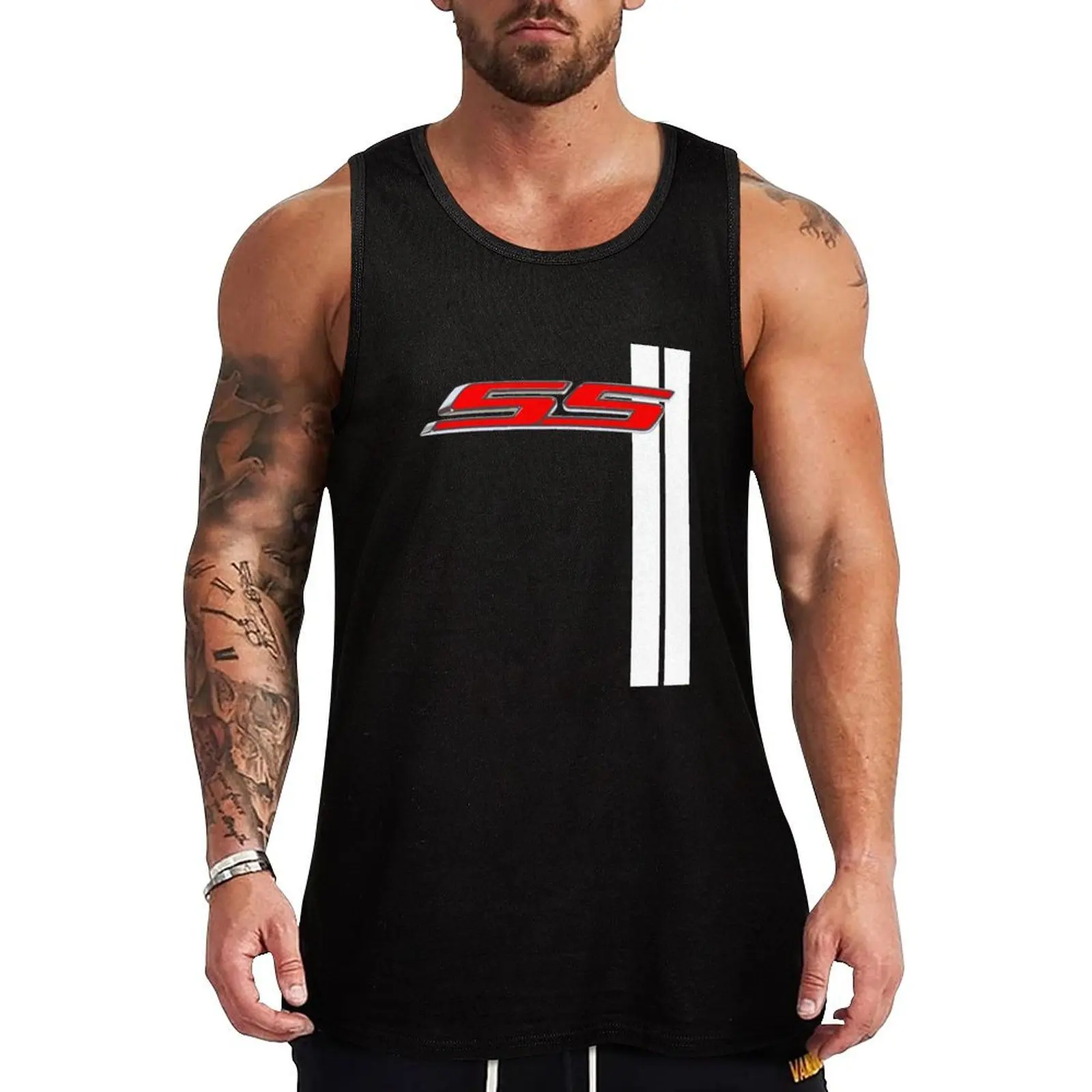 Camaro SS classic red super sport racing stripe Tank Top Cooling Fabric Tank Top Summer Lightweight Sleeveless