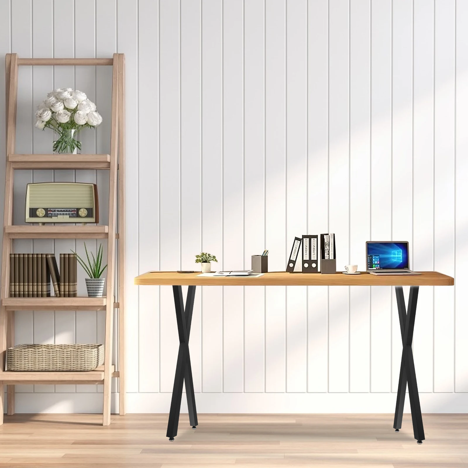 2-Pack 28-Inch X-Shaped Metal Table Legs Table Legs 28 INCH X Type Metal Bench Legs DIY Dinning Coffee Table Legs Set of 2