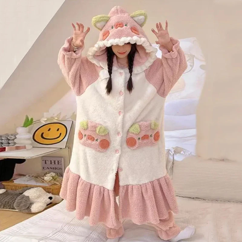 

2025er Robe Sleepwear Loungewear Homewear Bathrobe Comfortable Soft Warm Pajama Party Gift Present Kawaii