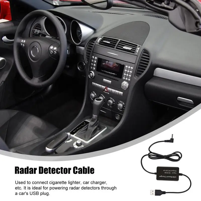 Radar Detector Cable USB To Rj11/DC 3.5 Replacement Adapter Cord Connect To Car Charger Thickened Connecting Cables For Uniden