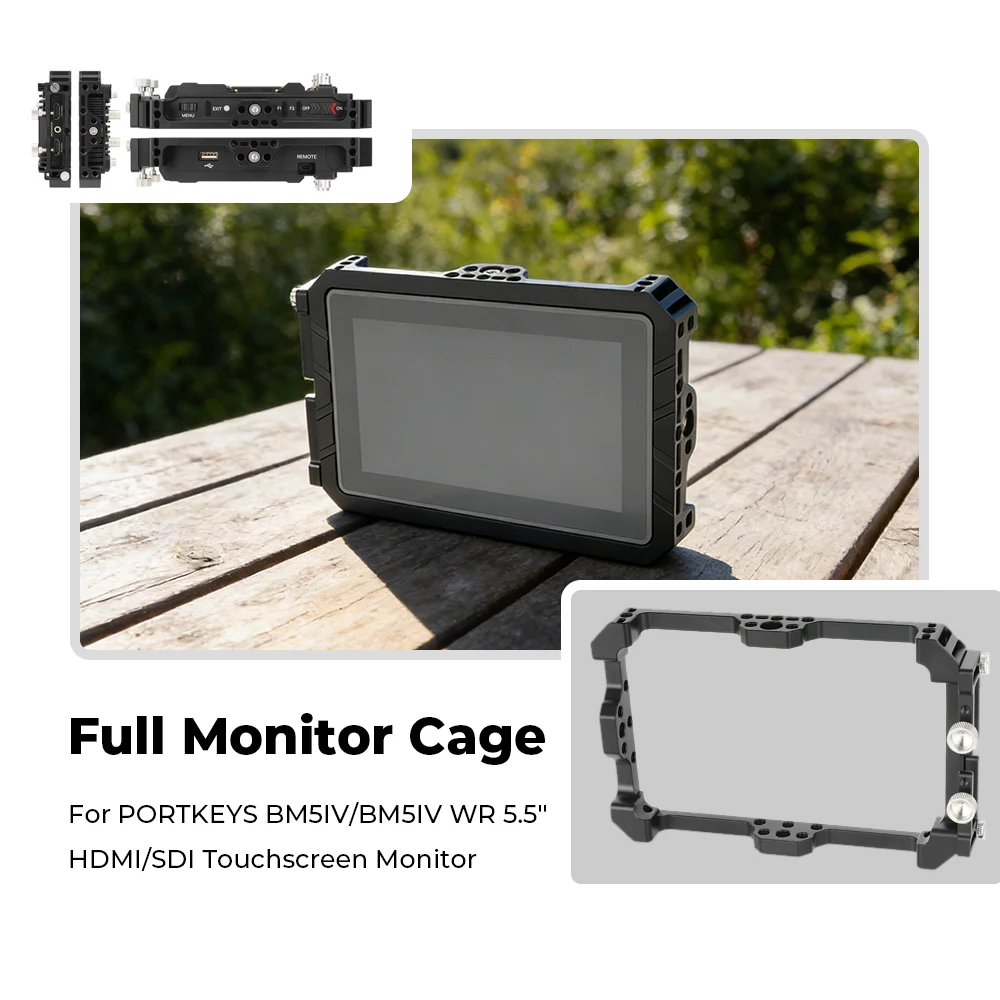 

CAMVATE Full Monitor Cage for PORTKEYS BM5IV/BM5IV WR 5.5" HDMI/SDI Touchscreen Monitor