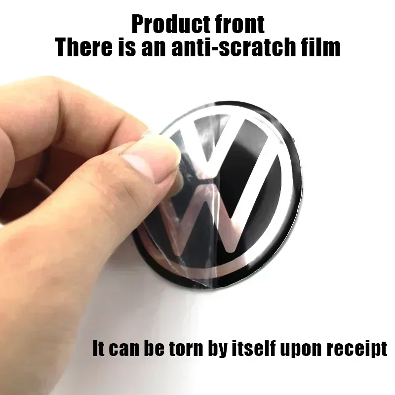 4pcs 56/60/65mm Volkswagen Car Wheel Center Cover Stickers Hub Cap For VW R Golf Touran Octavia Motion GTI Polo Auto Accessories view 6