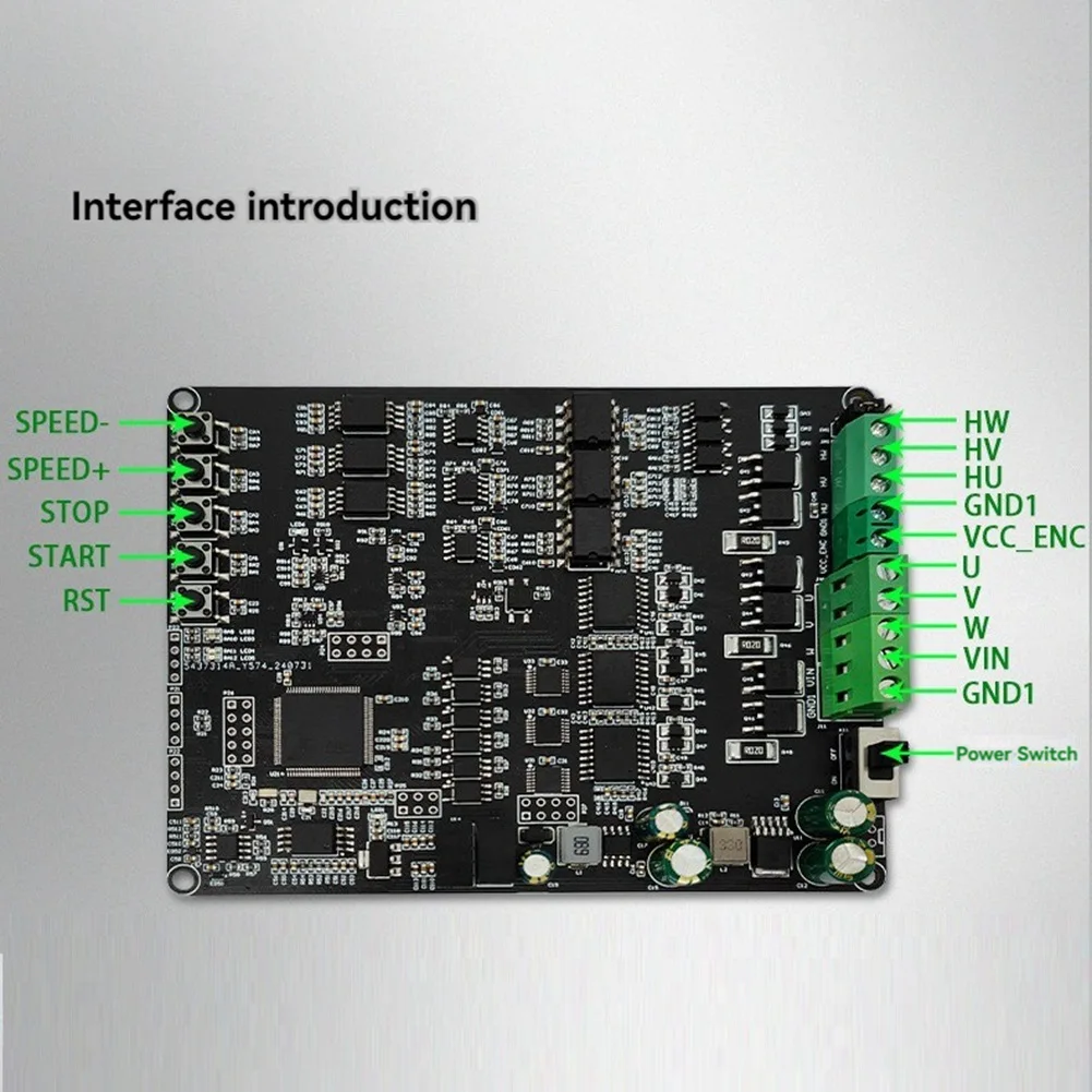 STM32F103VET6 FOC DC Papan Penggerak Kontrol Motor Tanpa Sikat Koleksi Isolasi Tegangan Arus