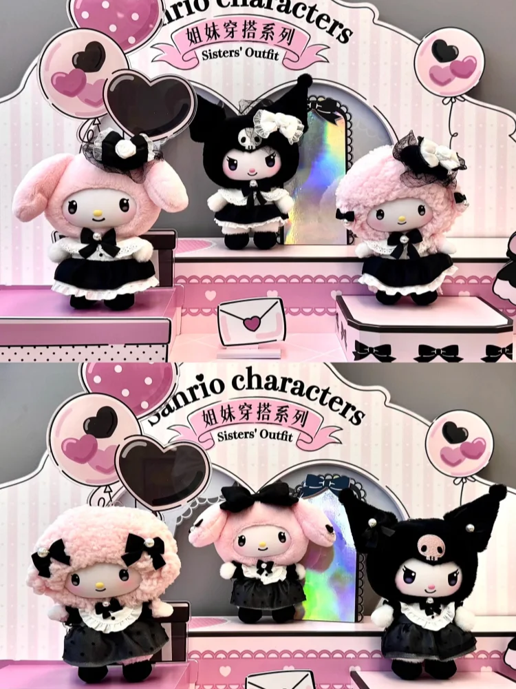정품 Toptoy Sanrio 캐릭터 자매의 복장 시리즈 블라인드 박스 카와이 귀여운 비닐 인형 미스터리 박스 장난감 성인 어린이 선물