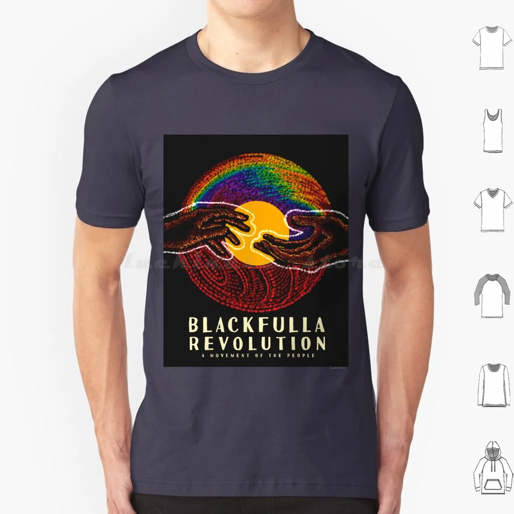 

Футболка Blackfulla Revolution 6xl, хлопковая классная футболка Blackfulla Revolution, абориген, Австралия