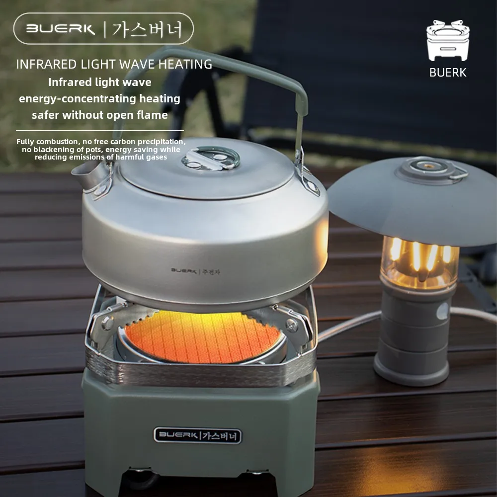 New 4000W Outdoor Infrared Stove Energy Conservation High Firepower Camping Stove Split Type Furnace Windproof Stove Head