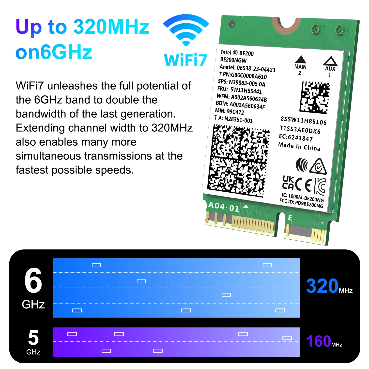 New WiFi 7 Intel BE200 Wireless WiFi Card Bluetooth 5.4 Tri Band 2.4G/5G/6GHz Module M.2 NGFF Network Adapter for Win10/11