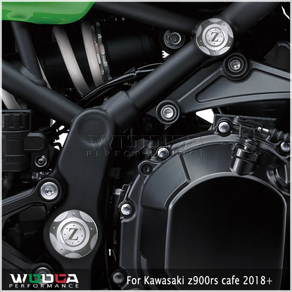 WOOGA Frame Hole Caps Frame Clips Covers For 2018-2022 Kawasaki z900rs cafe Motorcycle Accessories CNC Aluminum Z900 RS CAFE