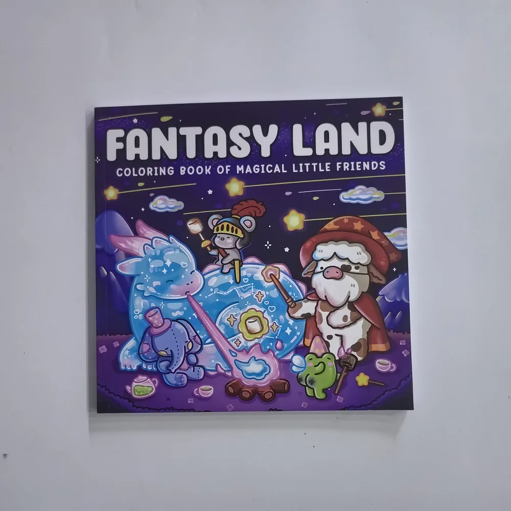 كتاب تلوين للبالغين من Fantasy Land - هدية مثالية لتخفيف التوتر للحفلات وأعياد الميلاد وعيد الميلاد