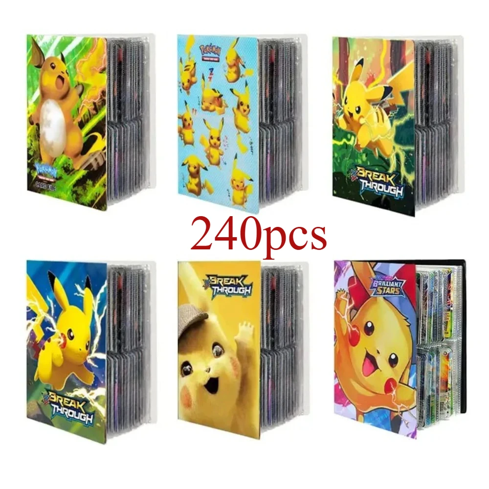 

Альбом для карточек Pokémon на 240 штук: Новая модель, креативный дизайн, папка-держатель для коллекционных карт