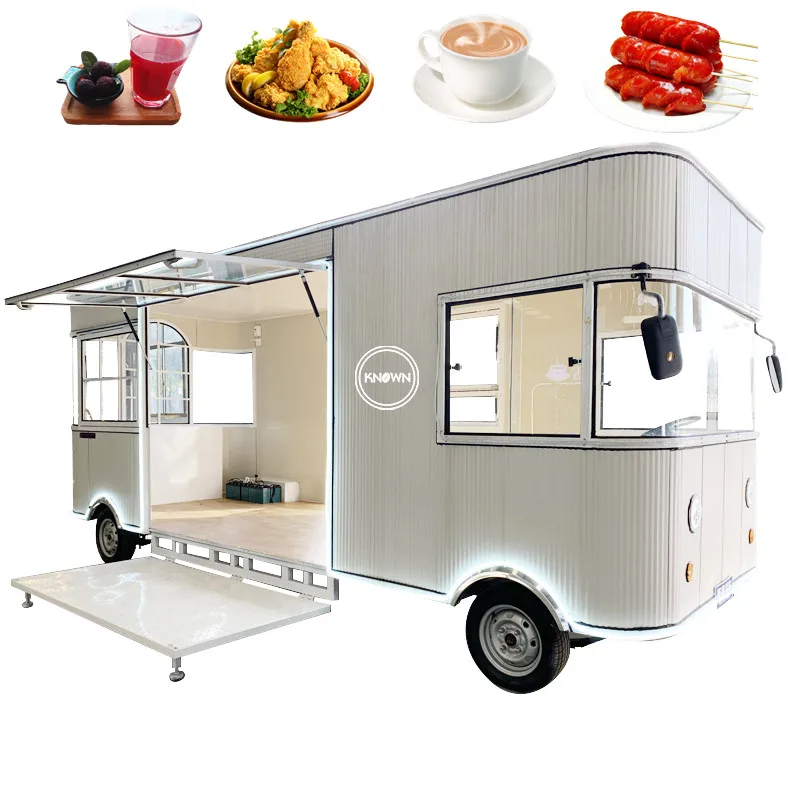 OEM New Street Food Truck Mobile Fast Hot dog Vending Car Customized Ice cream Hamburger Food Van Kiosks