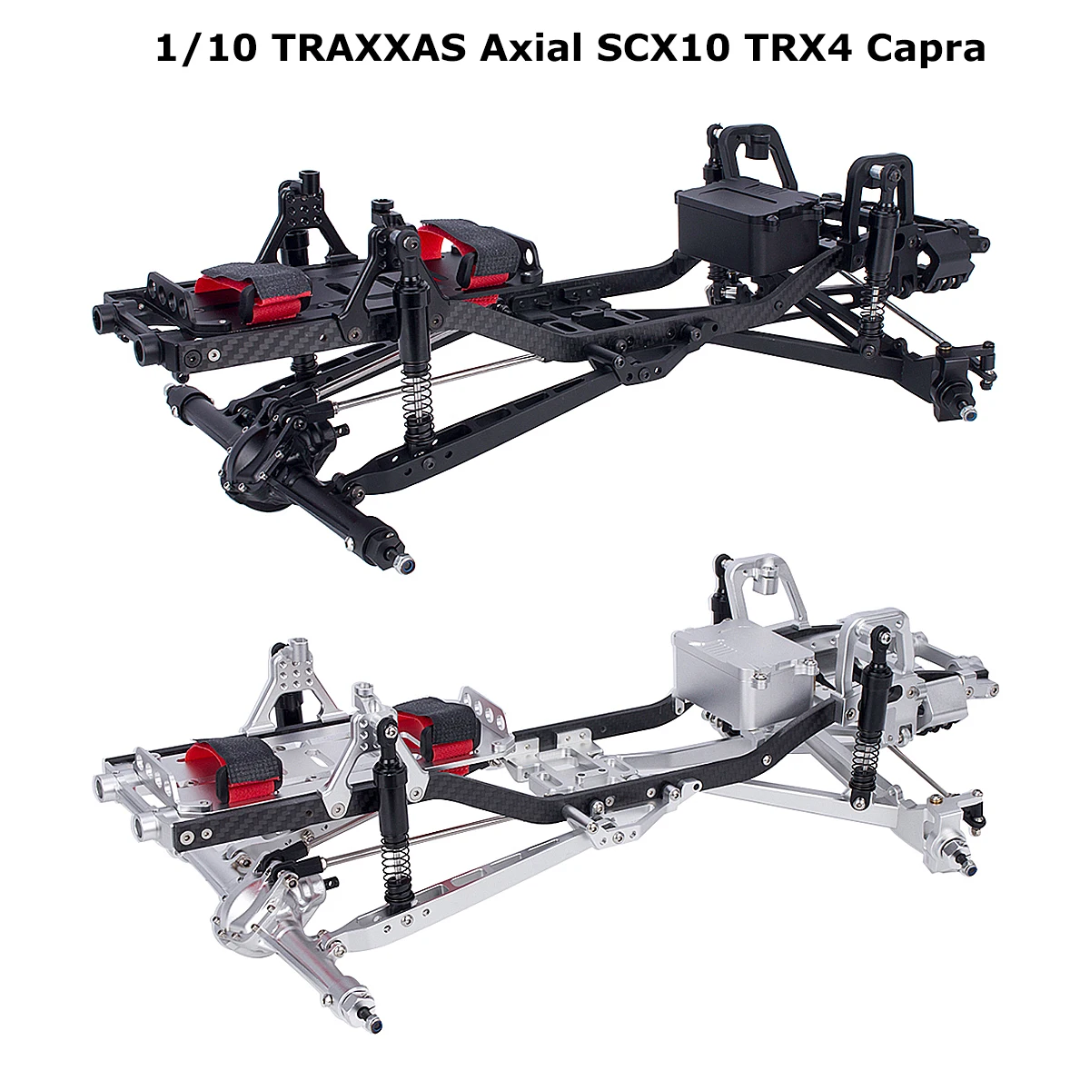 Zestaw ramy metalowej podwozia 1/10 CNC do gąsienic 1/10 RC Desert Truck Axial SCX10 I II III Pro TRX4 Capra RC Chassis Frame Part