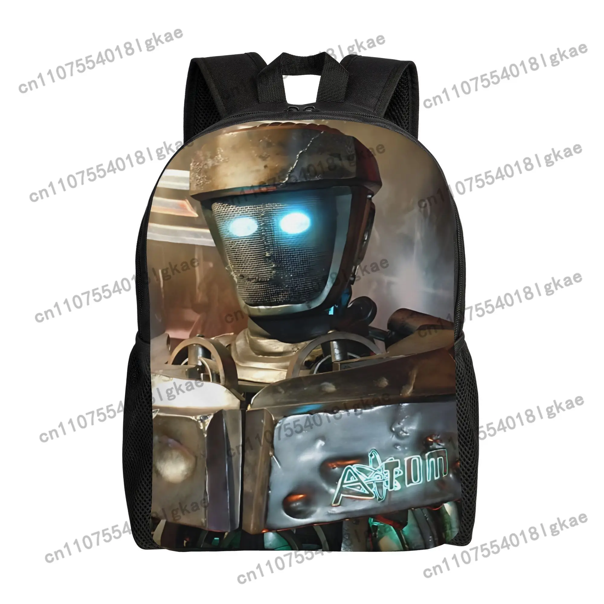 ZLIENSZUS 's Real Steel Robot-Themed Backpack - Movie-Inspired (Real Steel Film) Design with Iconic Robot Logo, Durable & for &
