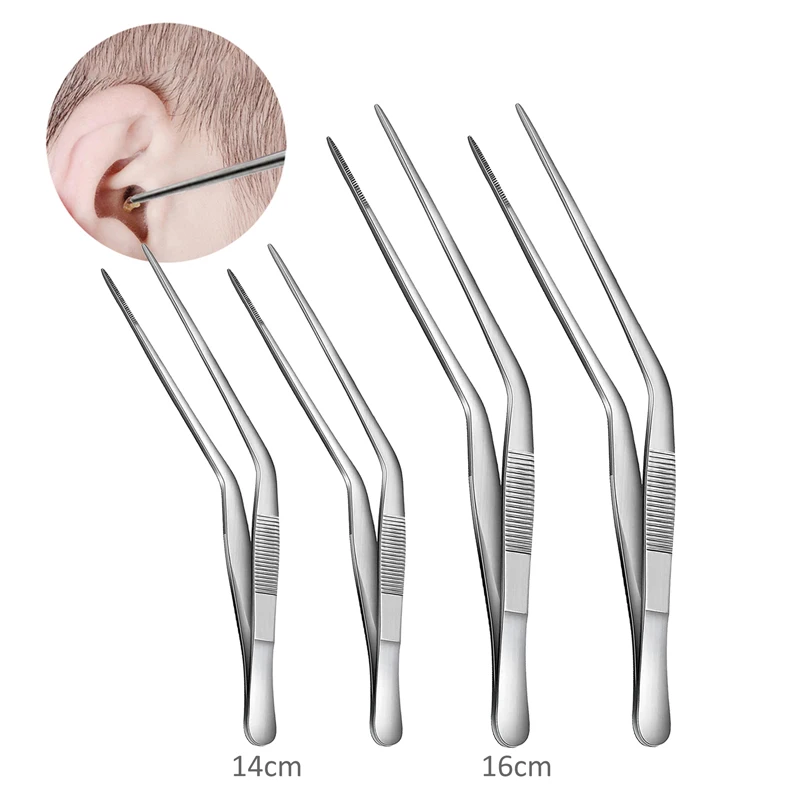 Medical Troeltsch Wilde Ear Dressing Forceps Wax Earpicker Removal Angled Clamp Clip Nasal Curved Earwax Clip Remover Tweezers