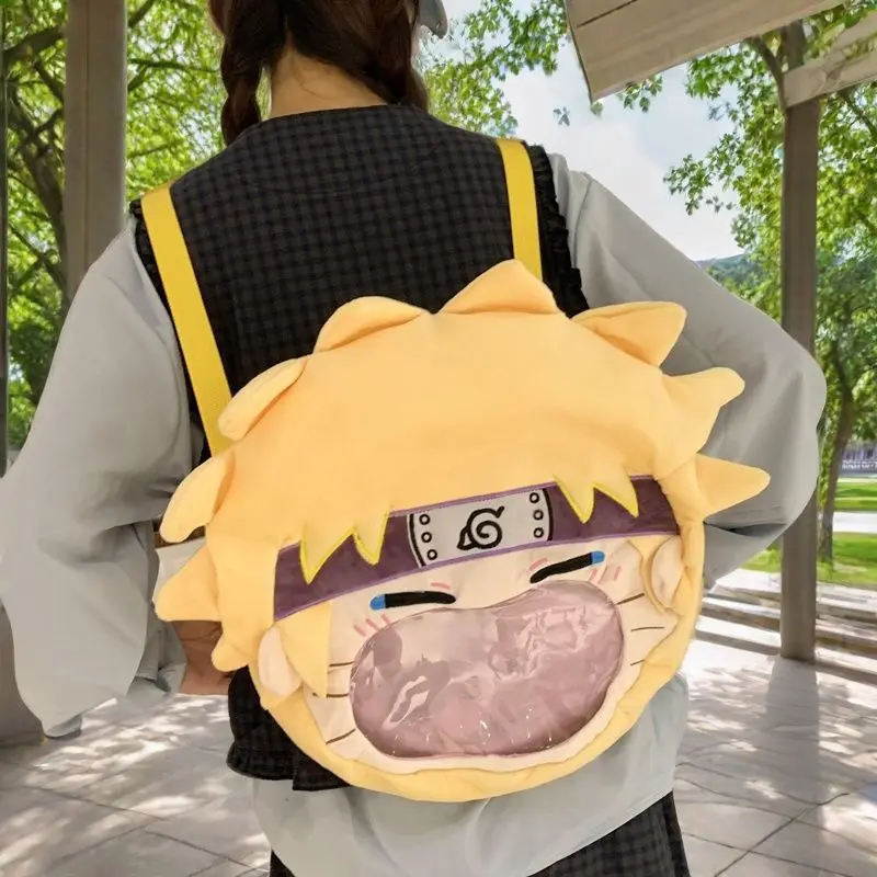 New Bandai Naruto Gaara Naruto Shinto Uzumaki Naruto Pain Pack Anime Peripheral Doll Two Dimension Backpack Crossbody Bag Gifts