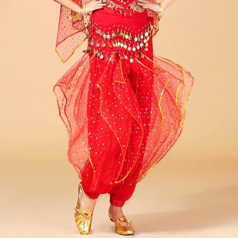 

Women Belly Dance Costume Trousers Bollywood Oriental Pants Indian Dance Performance Stage Clothes Practice Belly Dance Pants