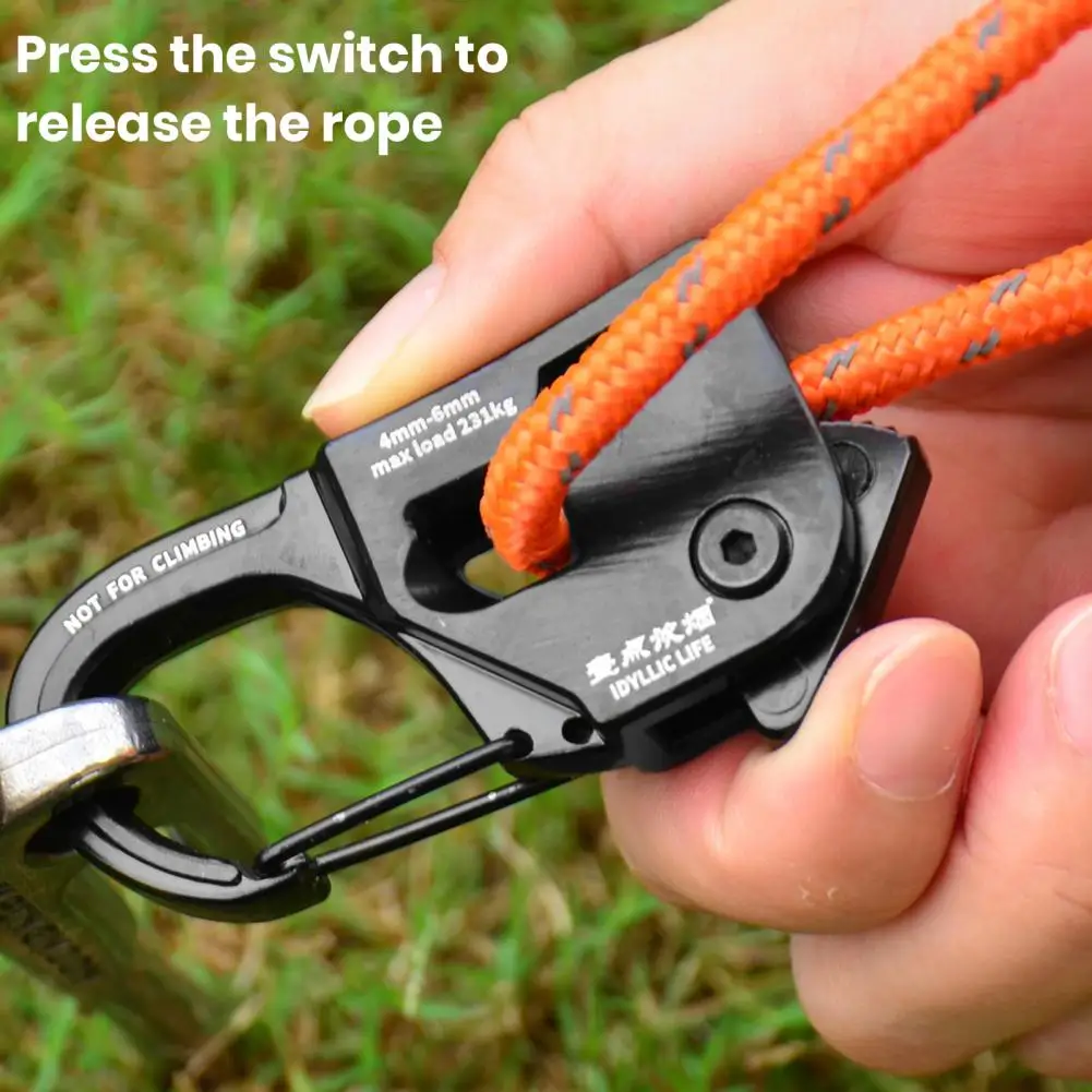 Mini Camping Rope Tensioner Aluminum Alloy Tent Rope Tensioner Adjustable Rope Tension Tool Portable Tent Canopy Cord Adjuster