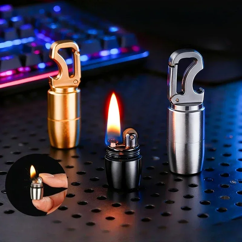 Waterproof Small and Versatile Metal Key, Creative and Portable Oil Lighter, Powerful Magnetic Bottle Opener, Gadgets for Men