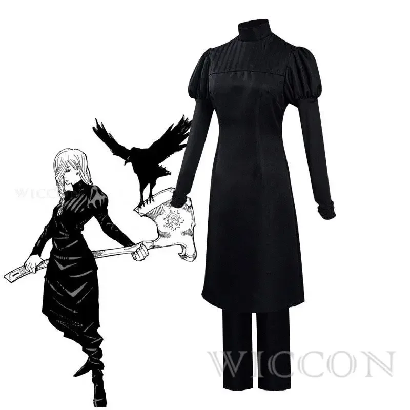 Anime Season 2 Mei Mei Cosplay Costume Braid Wig Black Dress Pants Tokyo Jujutsu High Uniform Shibuya Incident