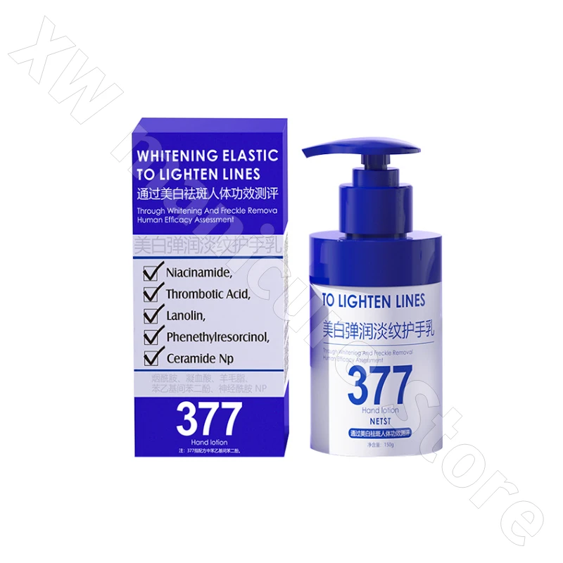 377 Loção para as mãos Creme para as mãos Hidrata profundamente e hidrata, desbota linhas finas, clareia e ilumina as mãos, melhora as mãos ásperas