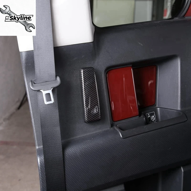 Cruiser 2007-2021 ABS Carbon Fiber Car Inner Door Handle Bowl Panel Cover Trim Decorative Accessories