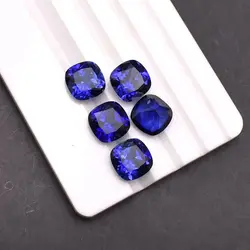 Natural Blue Sapphire Unheated Square Cut Gemstone AAAA+ VVS Loose Gemstone Multiple Sizes to Choose