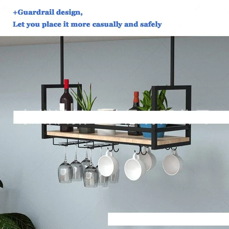 Wrought iron bar hanger household hanging goblet hanger upside down wine glass rack bar counter
