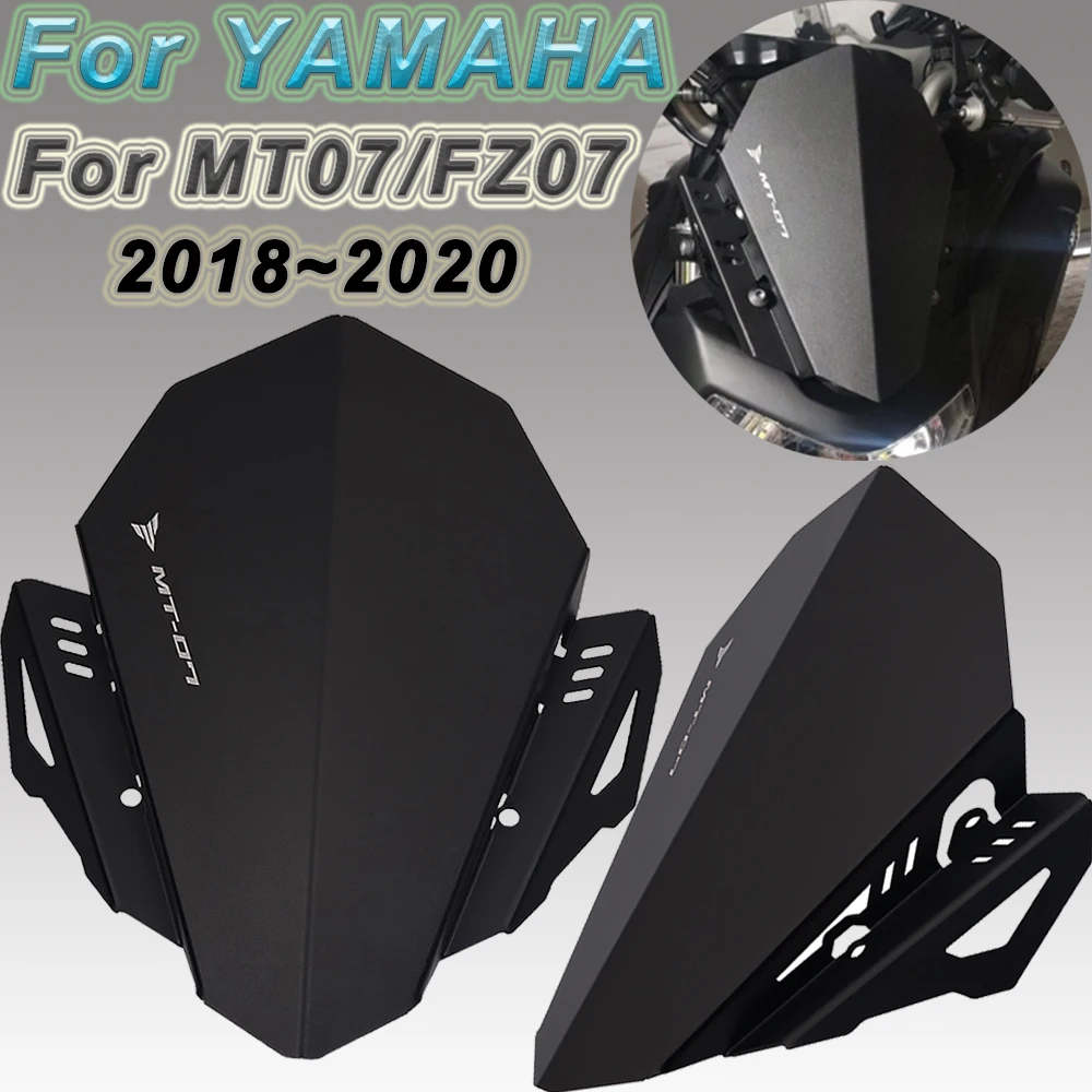 For YAMAHA MT-07 MT 07 MT07 FZ-07 FZ07 2018 2019 2020 Motorcycle parts Front Windshield Windscreen Wind Deflector Shield Fairing