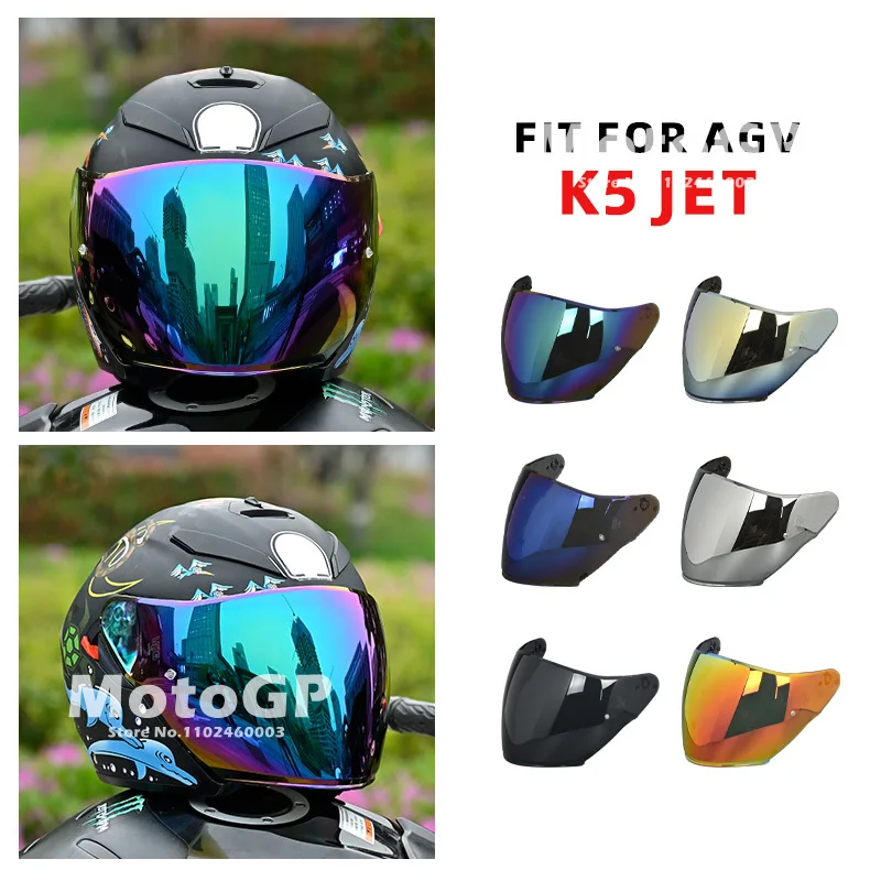 

Helmet Visor for AGV K5 JET Helmet Shields UV Protection Windshield Sunshield Casco Moto Accessories motorcycle helmet lens