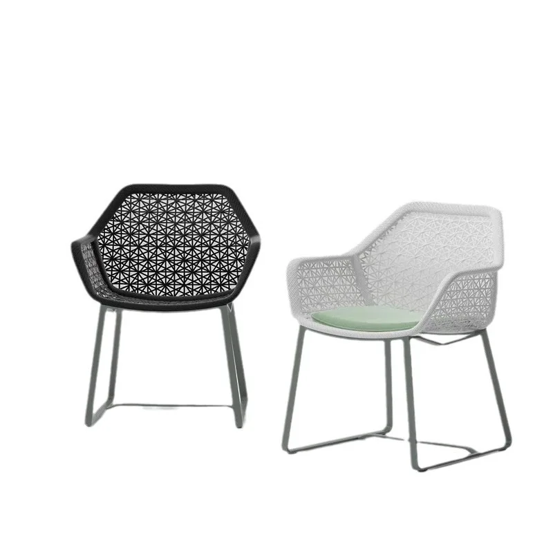 Leisure Balcony Tables and Chairs Waterproof Sunscreen Rattan Dining Tables and Chairs Garden Outdoor Furniture Villa Courtyard