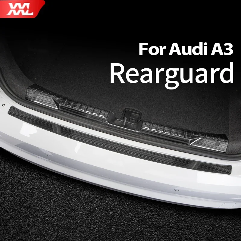 For Audi A3 8Y 2022 2021 2020 Sportback Limousine Sedan Rear Trunk Stainless Steel Guard Anti-scratch Protection Car Accessories