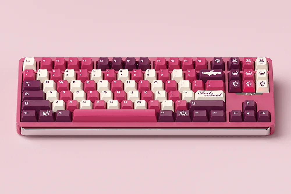 Imagem -04 - Domikey-x Zero g Red Velvet Keycap Grupo Abs Doubleshots Cherry Perfil para Teclado 87 Tkl 104 Ansi Xd64 Bm60 Xd68 Bm65