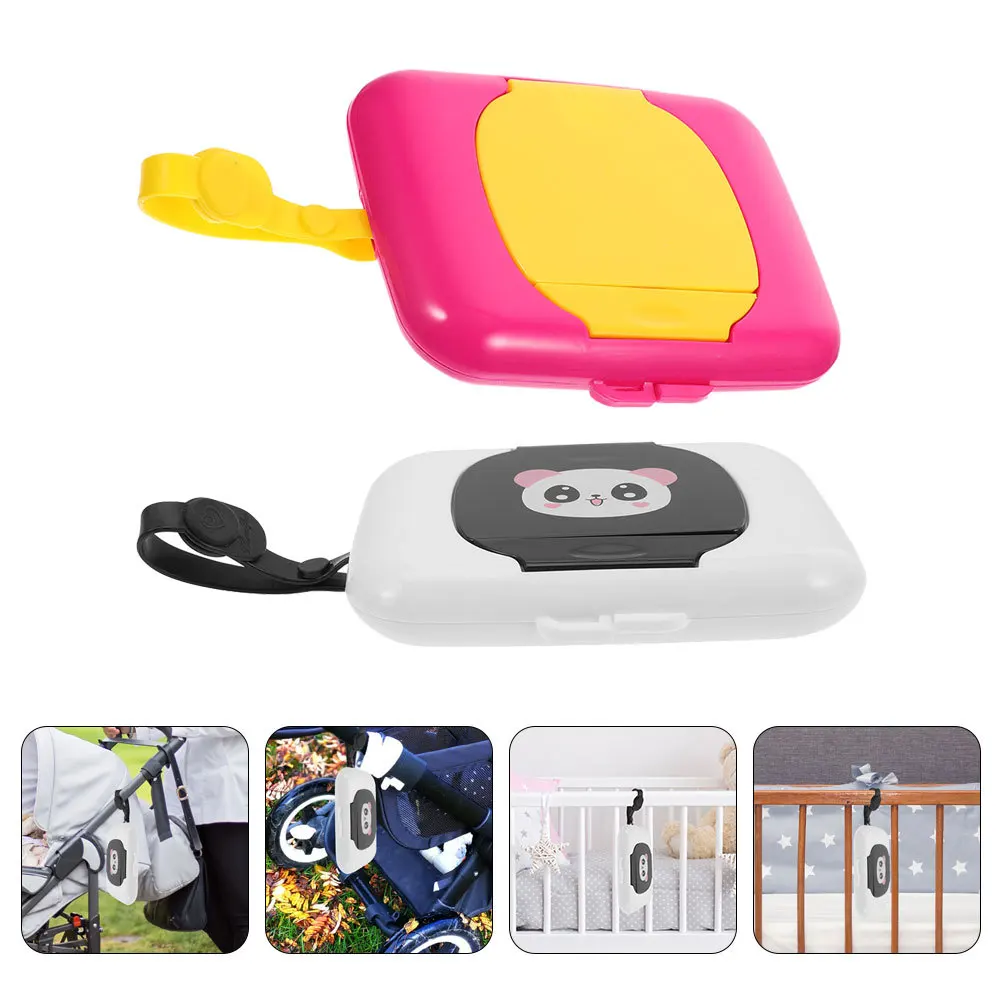 2 Stuks Babydoekjes Doos Draagbare Duurzame Compacte Opbergdoos Veeg Houder Hervulbare Outdoor Reizen Tissue Dispenser Lichtgewicht