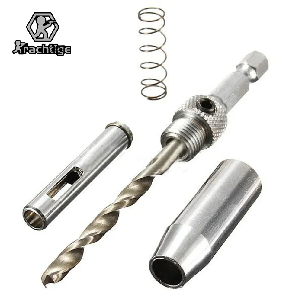 

4Pcs Drill Bit Tools 5/64" 7/64" 9/64" 11/64" Punch Hole HSS Self Centering Hinge Hardware Drill Bits Set Door Cabinet