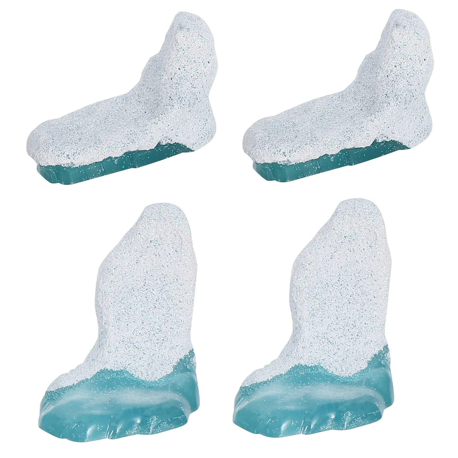 

4Pcs Iceberg Decorations Resin Miniature Arctic Theme Micro Landscape Aquarium Ornaments Home Desk Garden Decor
