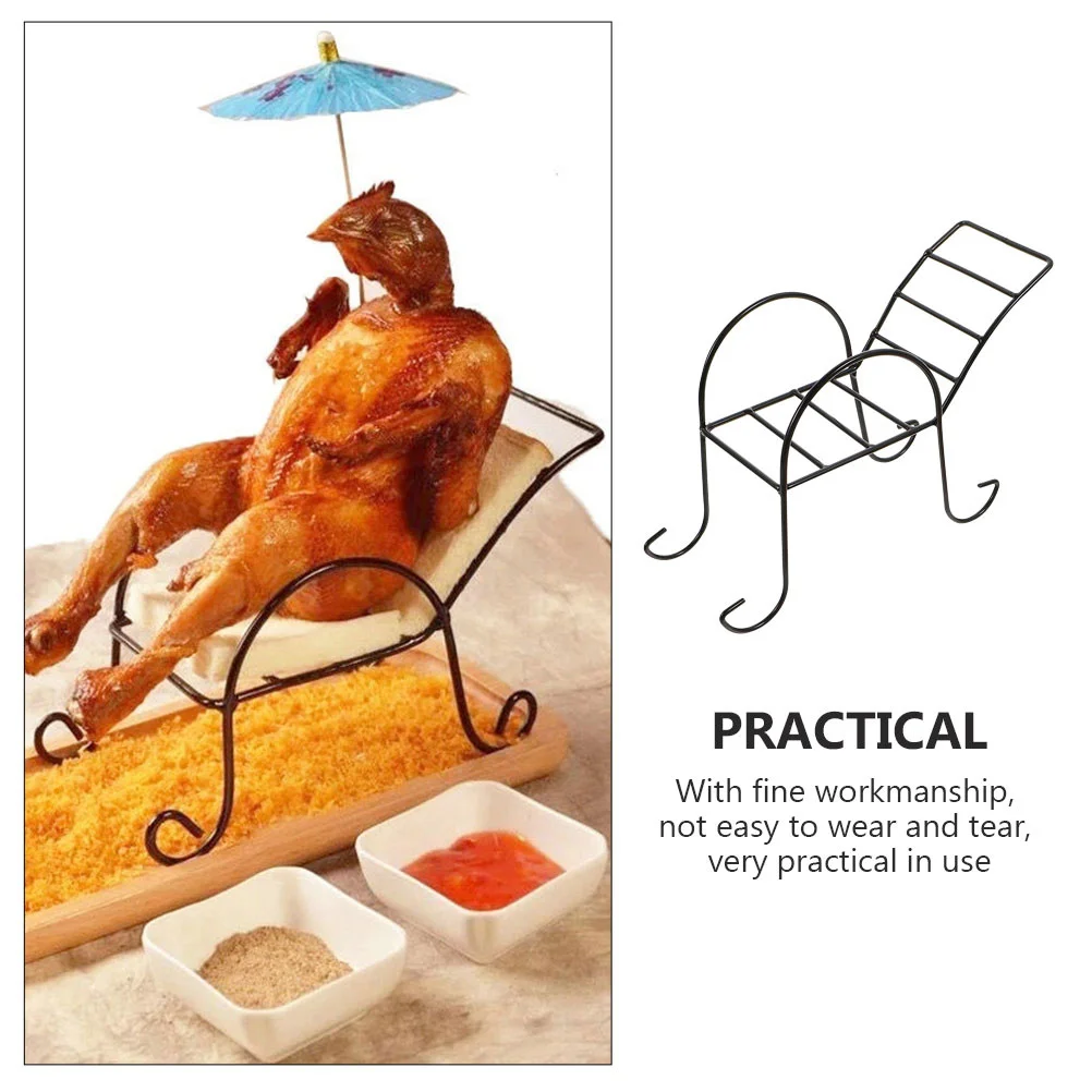 

Roast Chicken Stand High Quality Alloy Grilling Rack Simple Design for Delicious Moist Chicken Great for Family Bbqs Campouts