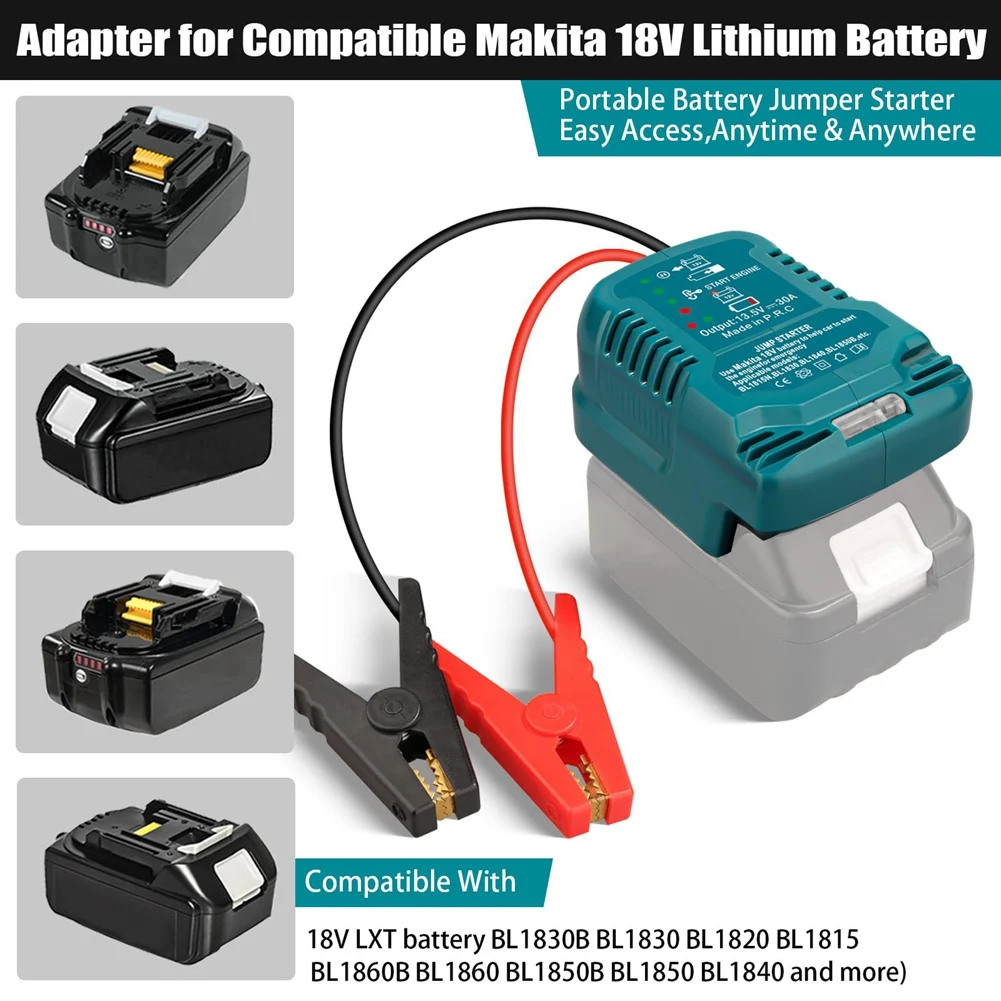 Y51A-Jumper Cables Jump Kit For 18V Battery, Jump Starting Adapter Auto Booster Cable For Jump Starting Car Using Tool