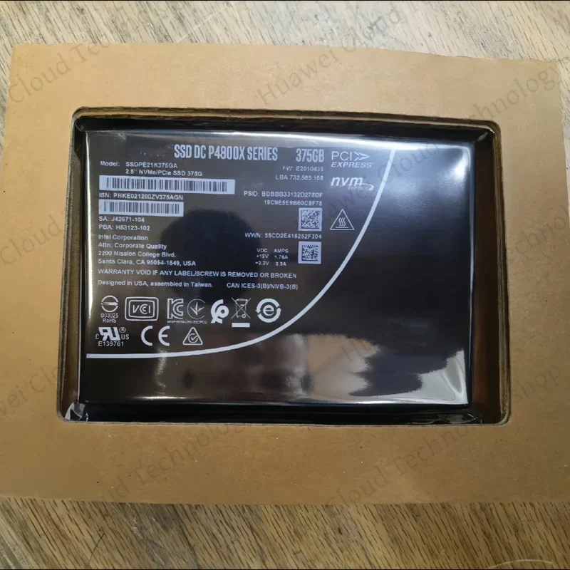 محرك أقراص الحالة الصلبة الأصلي P4800X بسعة 375GB و750GB و1.5TB من نوع U.2 طويل العمر للمؤسسات، محرك أقراص الحالة الصلبة U.2 PCIE3.0 NVME جديد