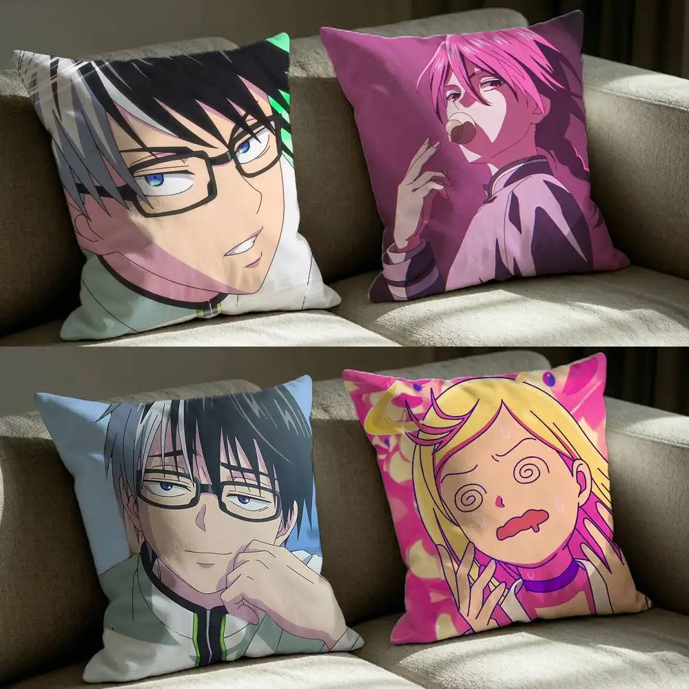 K-KILL BLUE Manga Juzo Ogami  Square Sofa Pillow Cover Solid Color Living Room Home Decor Cushion Case