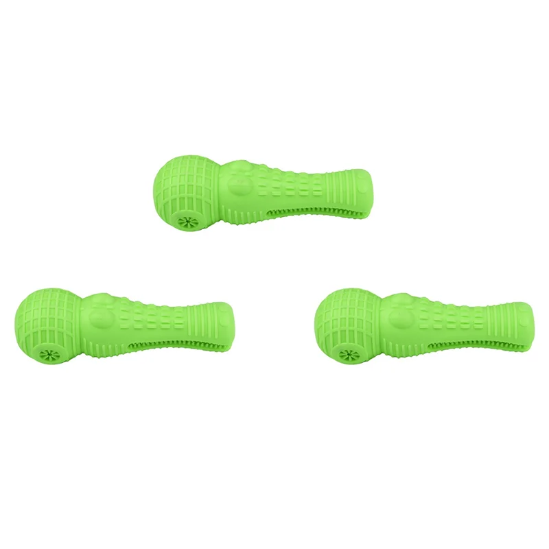 

【Berserkk】3X Dog Toy Gnawing Simulation Crocodile Molar Stick Dog Toothbrush Vocal Teeth Cleaning Green