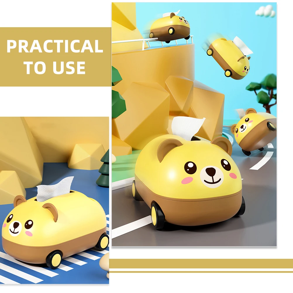 

Cartoon Car Tissue Box Holder Napkin Dispenser Decorative Household Facial Tissues Boxes Storage Case Practical Various Scenes
