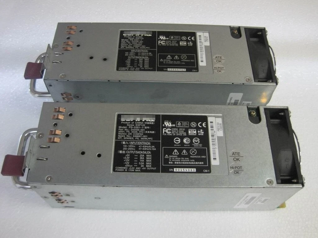 PS-5351-1 for HP COMPAQ ML350G2 server power supply 249687-001 243406-001