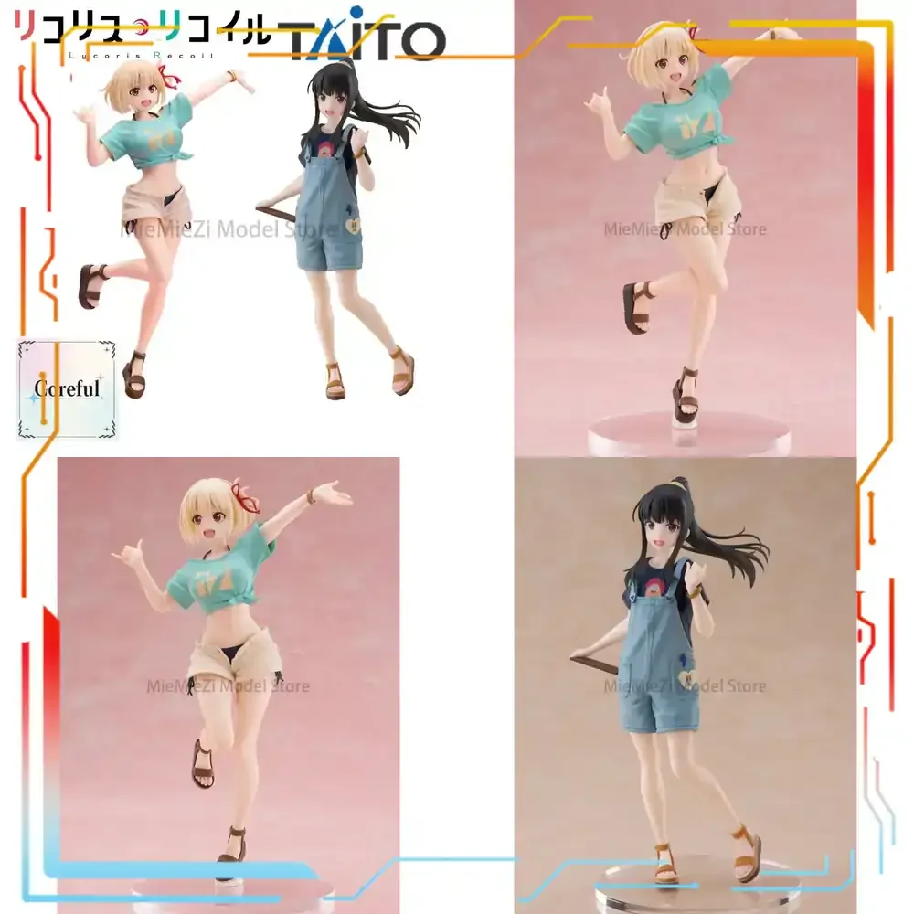 Figura Coleccionable Oficial de Anime TAiTO Lycoris Recoil Nishikigi Chisato Inoue Takina Versión Hawaii Prepintada Coreful