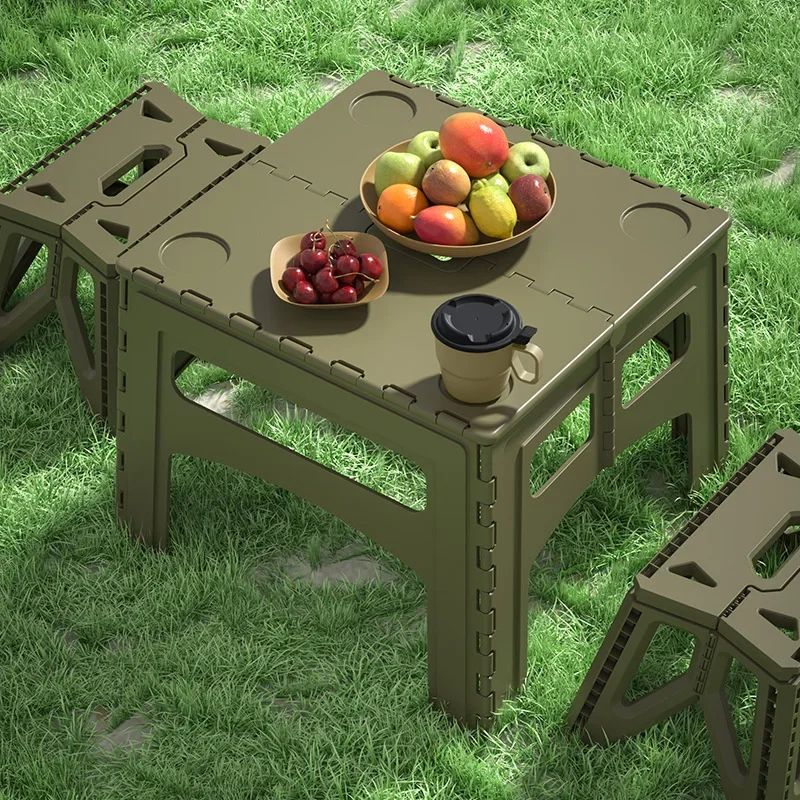 Folding Portable Outdoor Extended Plastic Camping Table Simple Daily Necessities Suitable Gatherings Games Exhibition IGT Tables image 2
