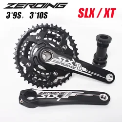 ZEROING 104/64 BCD Crankset 170mm Crank Arm with 3*9S 3*10S Bicycle Chainring 44/42/32/24/22T Mtb Crankset for Shimano SLX XT