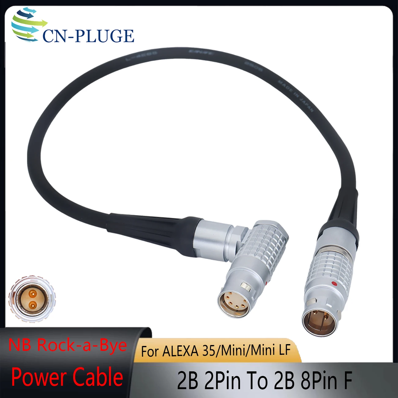 NB Stabilizer Rock-a-bye System 2B 2Pin To ARRI Mini/BMD/SONY Venice/D-TAP Camera Power Cable
